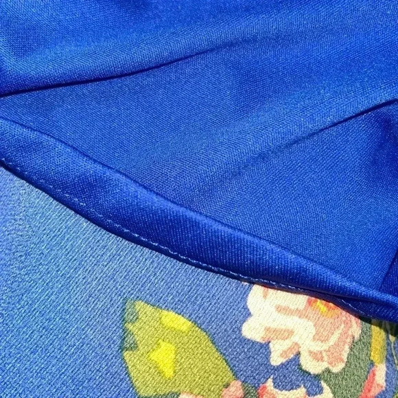 J for Justufy Floral Mini Dress Zip Front Ties on sleeves - Picture 9 of 10